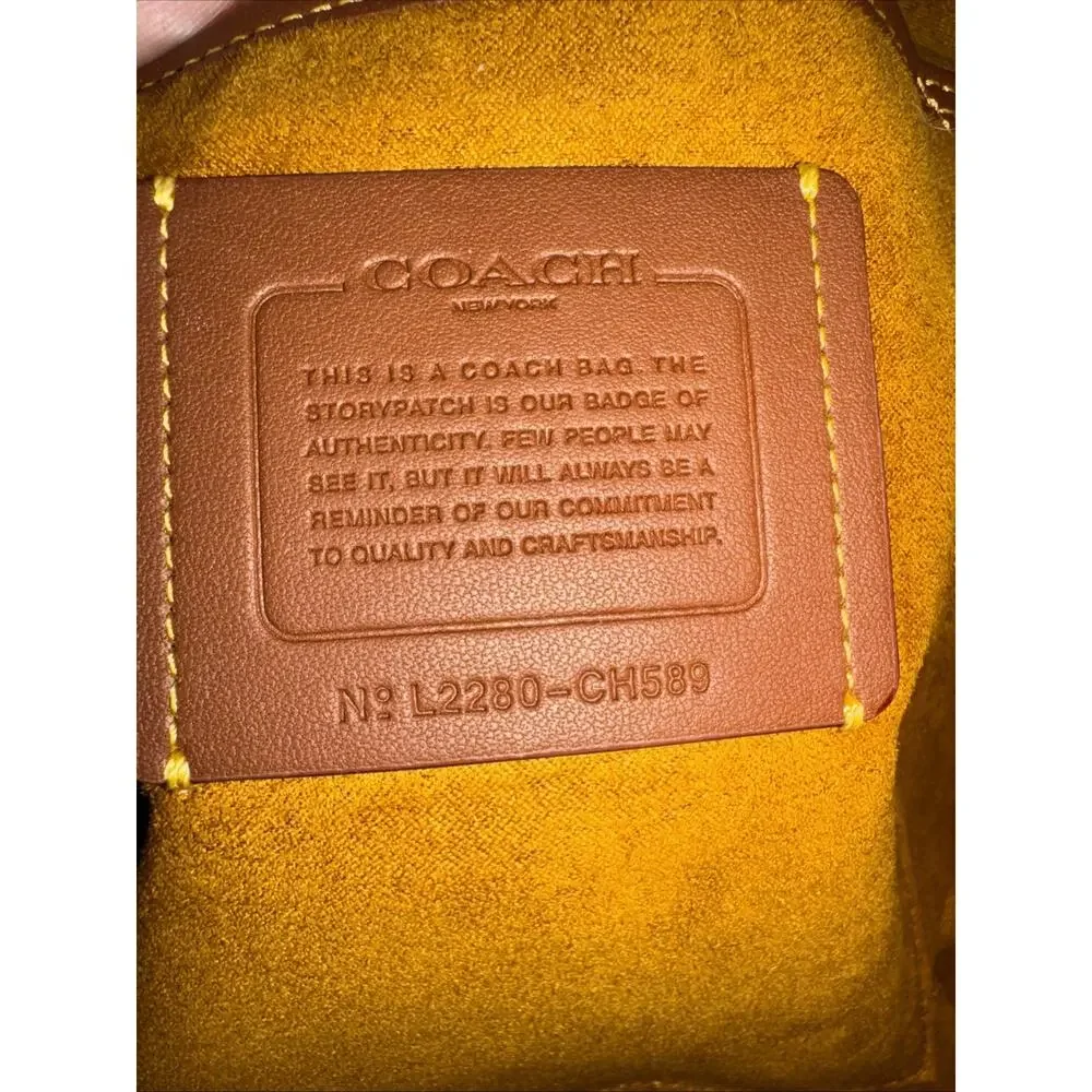Coach Reloved CS757 B4MBV Riya Backpack In Colorblock Brown Leather - Picture 13 of 16